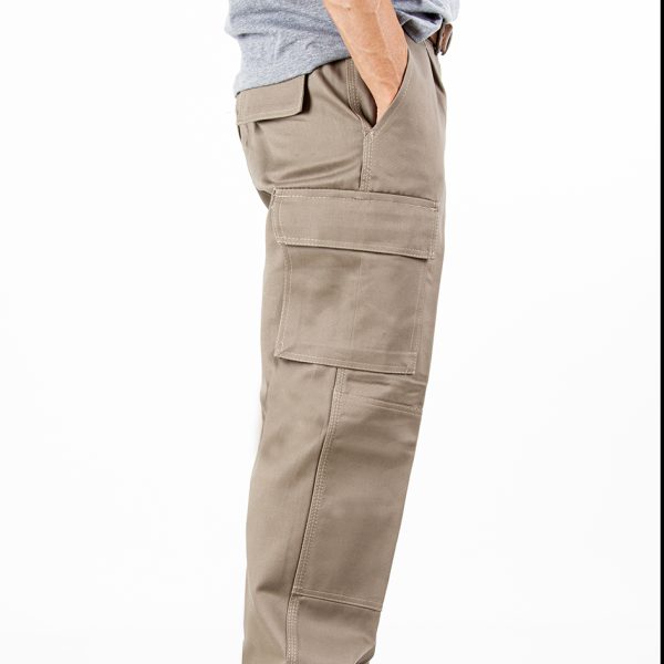 Pantalón Cargo de Trabajo Beige - Imagen 3