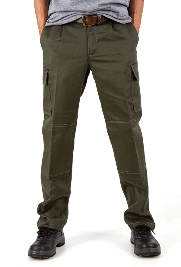 Pantalón Cargo de Trabajo Verde
