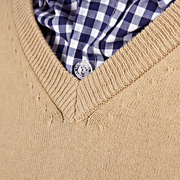Sweater escote en V con Logo - Imagen 3