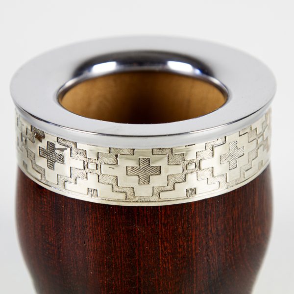 Mate Imperial de Madera con Guarda de Alpaca - Imagen 2